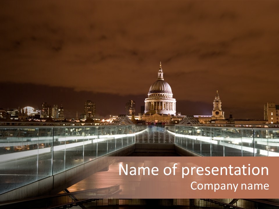 St Pauls City St Pauls Cathedral PowerPoint Template