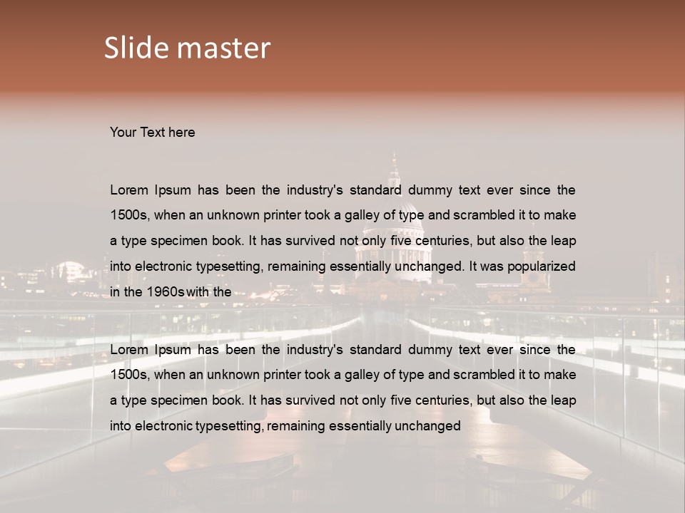 St Pauls City St Pauls Cathedral PowerPoint Template