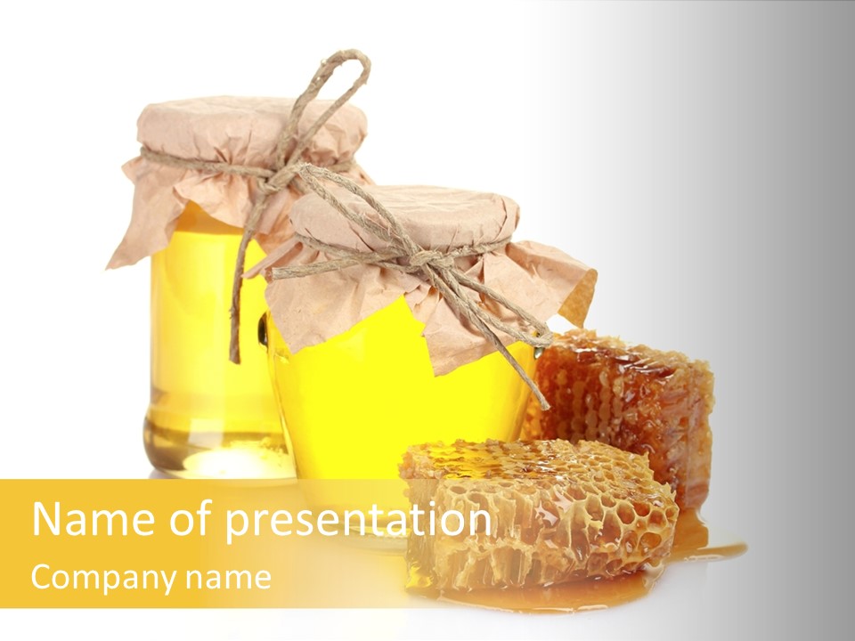 Honey Floral Background PowerPoint Template