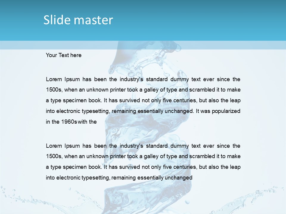 White Water Splash PowerPoint Template