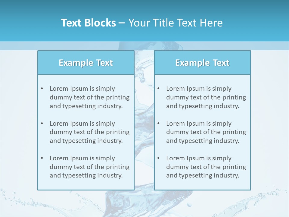 White Water Splash PowerPoint Template