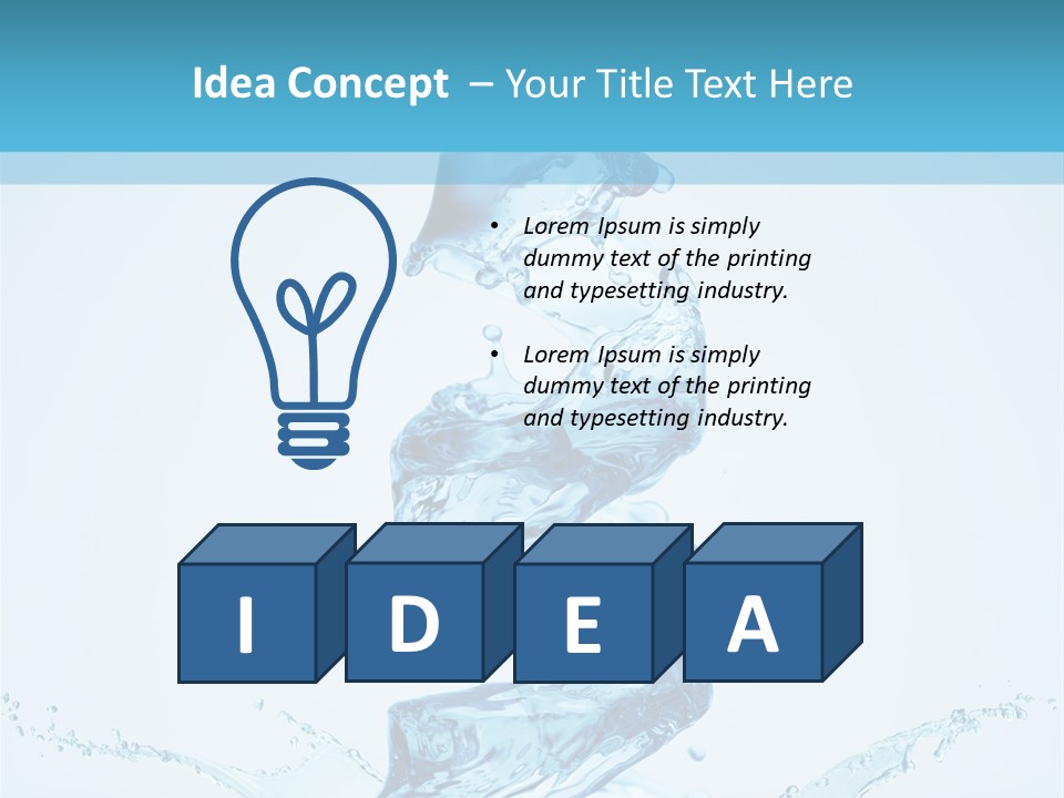 White Water Splash PowerPoint Template