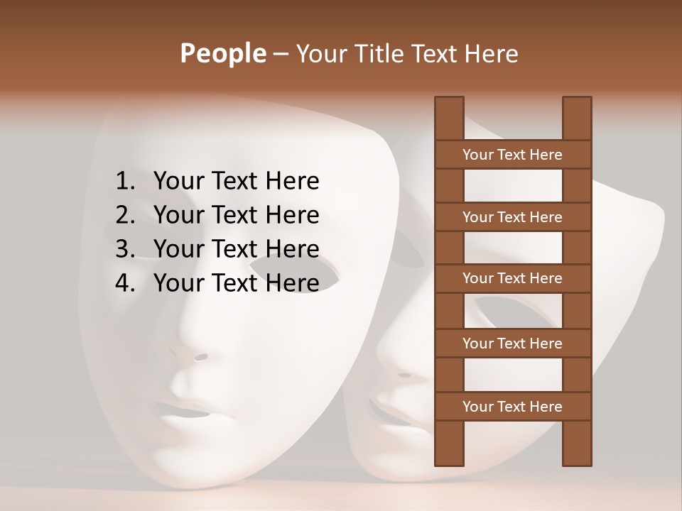 Folded Actor Cheerful PowerPoint Template