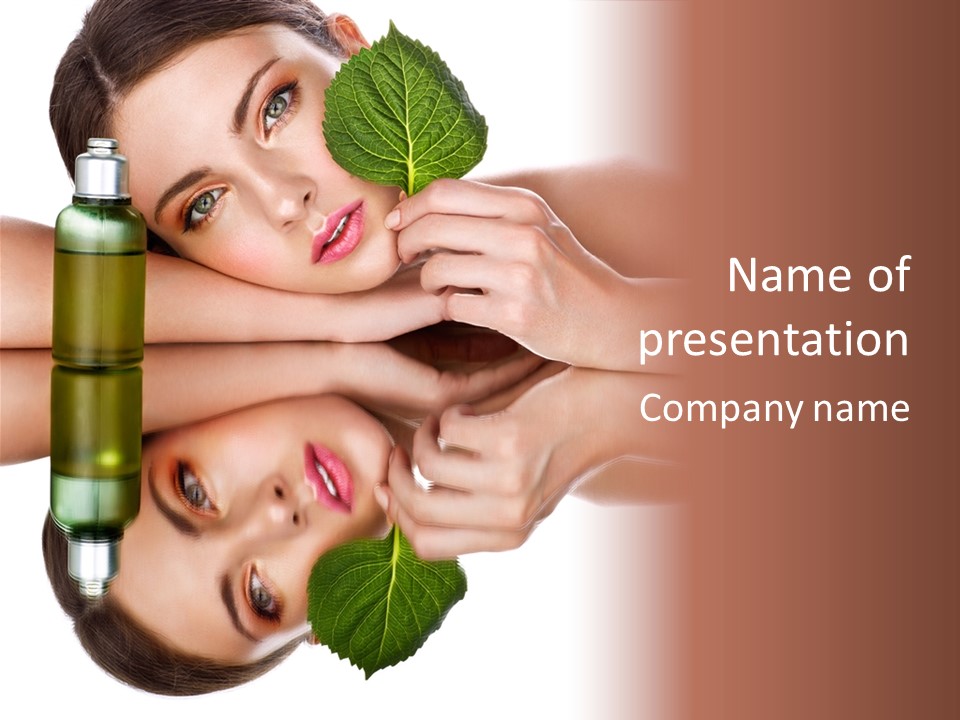 Care Natural Woman PowerPoint Template