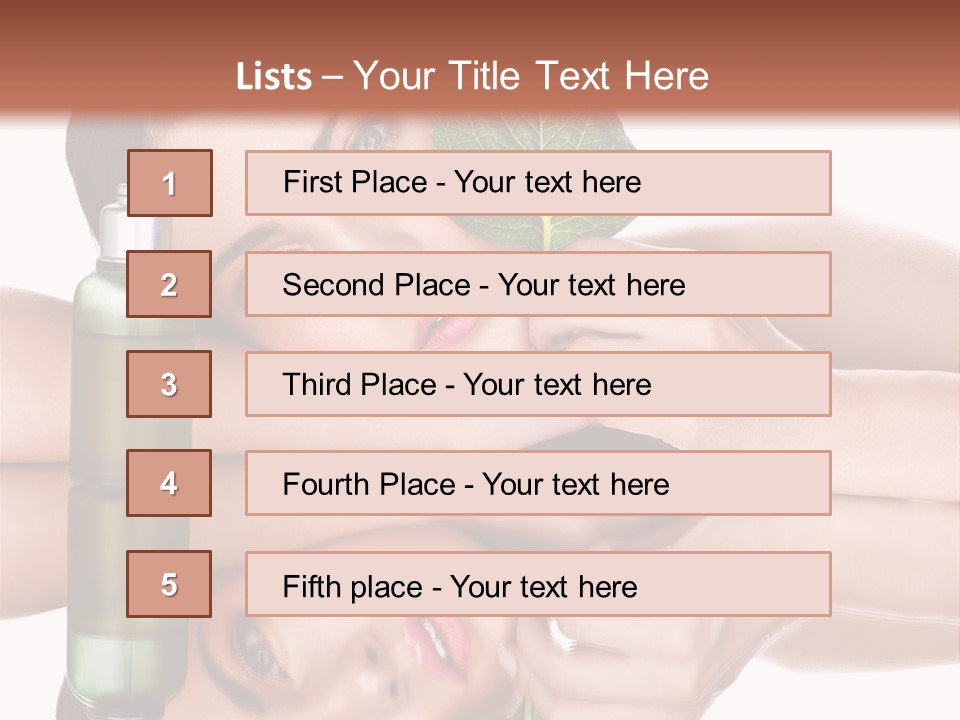 Care Natural Woman PowerPoint Template