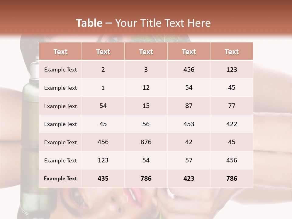 Care Natural Woman PowerPoint Template