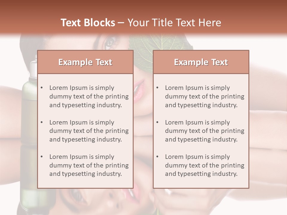 Care Natural Woman PowerPoint Template