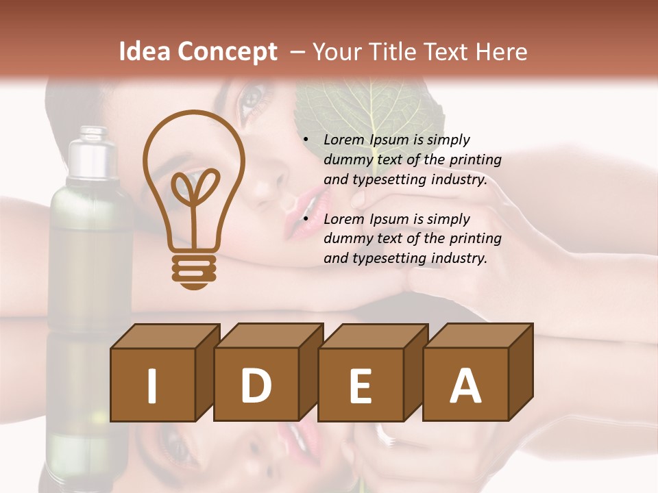 Care Natural Woman PowerPoint Template