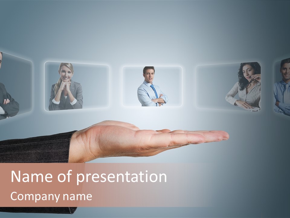 Button Woman Select PowerPoint Template