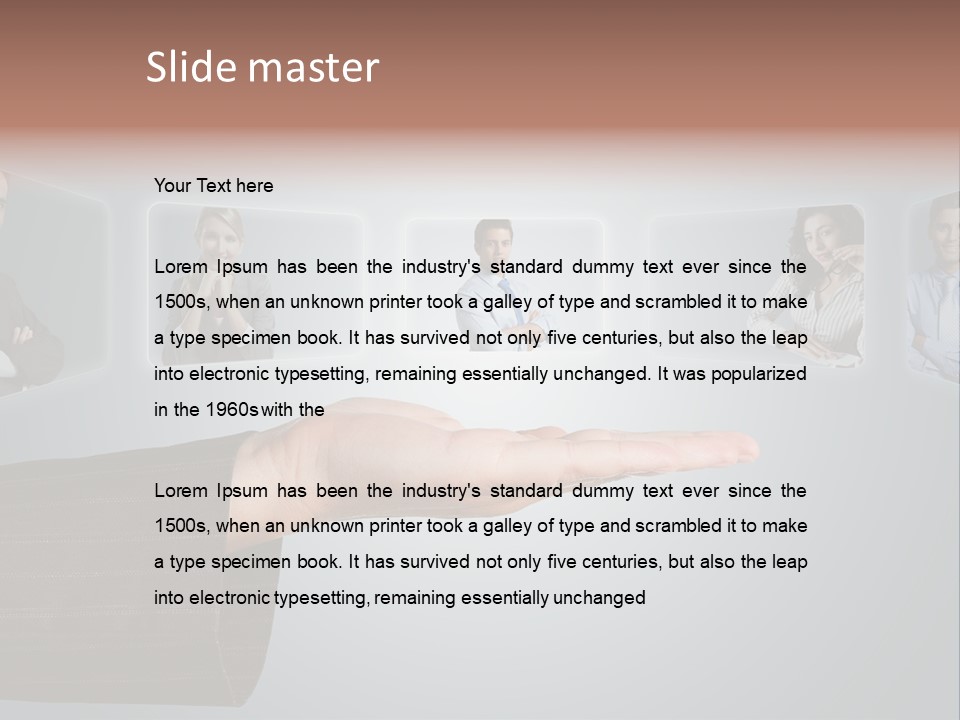 Button Woman Select PowerPoint Template