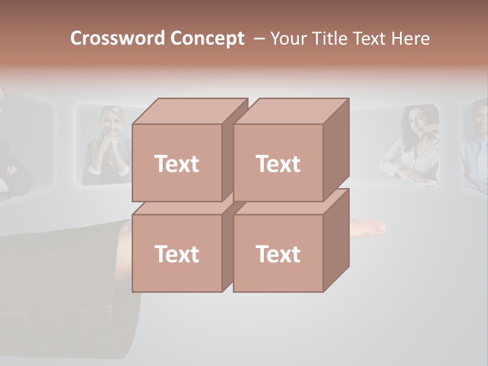 Button Woman Select PowerPoint Template