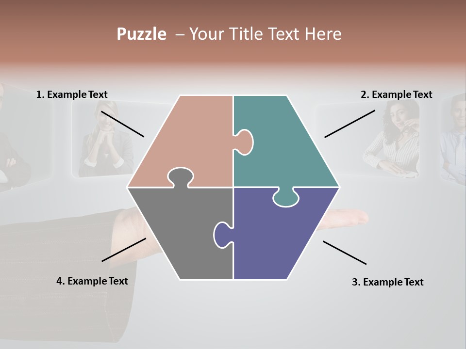 Button Woman Select PowerPoint Template