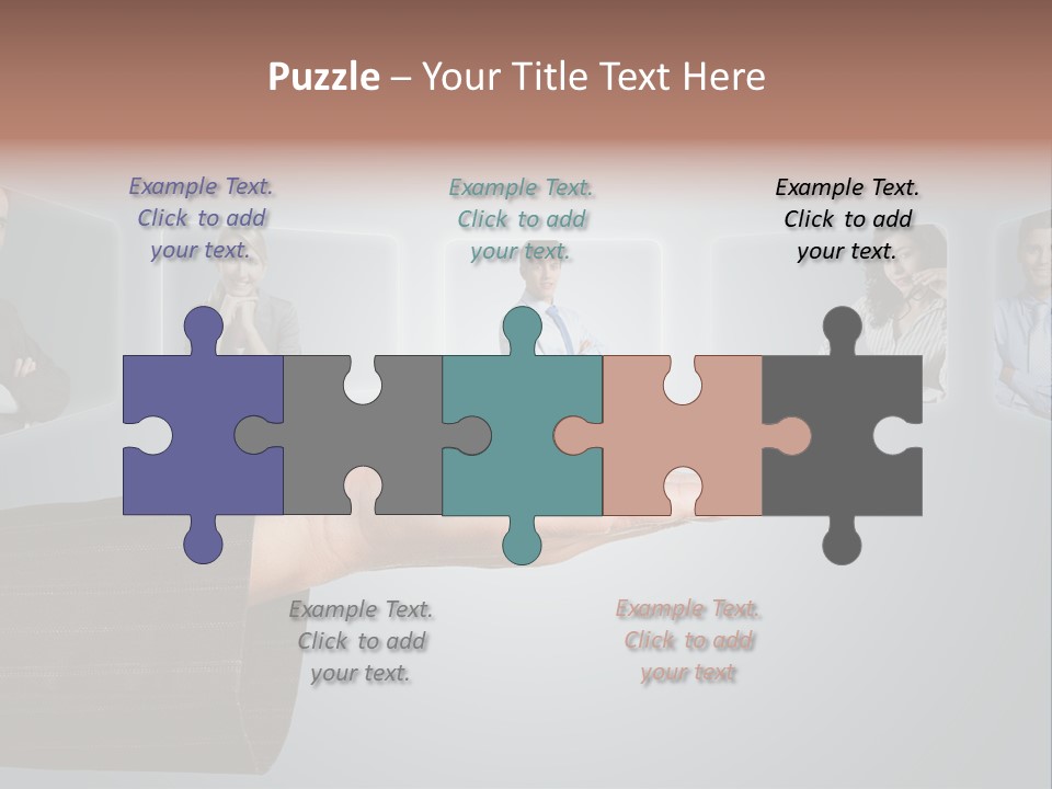 Button Woman Select PowerPoint Template