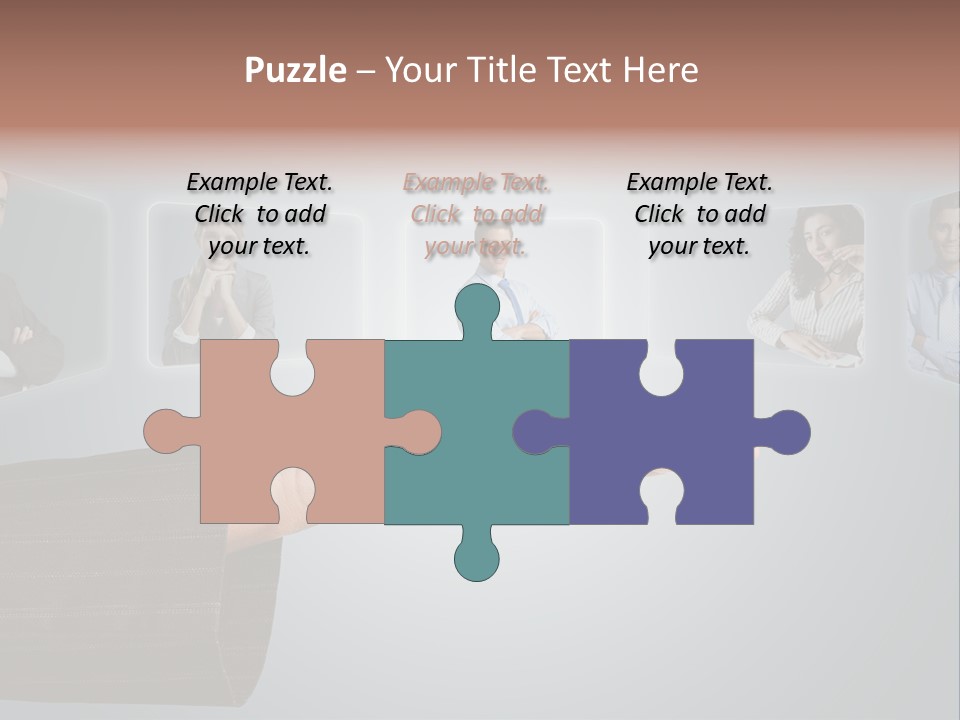 Button Woman Select PowerPoint Template