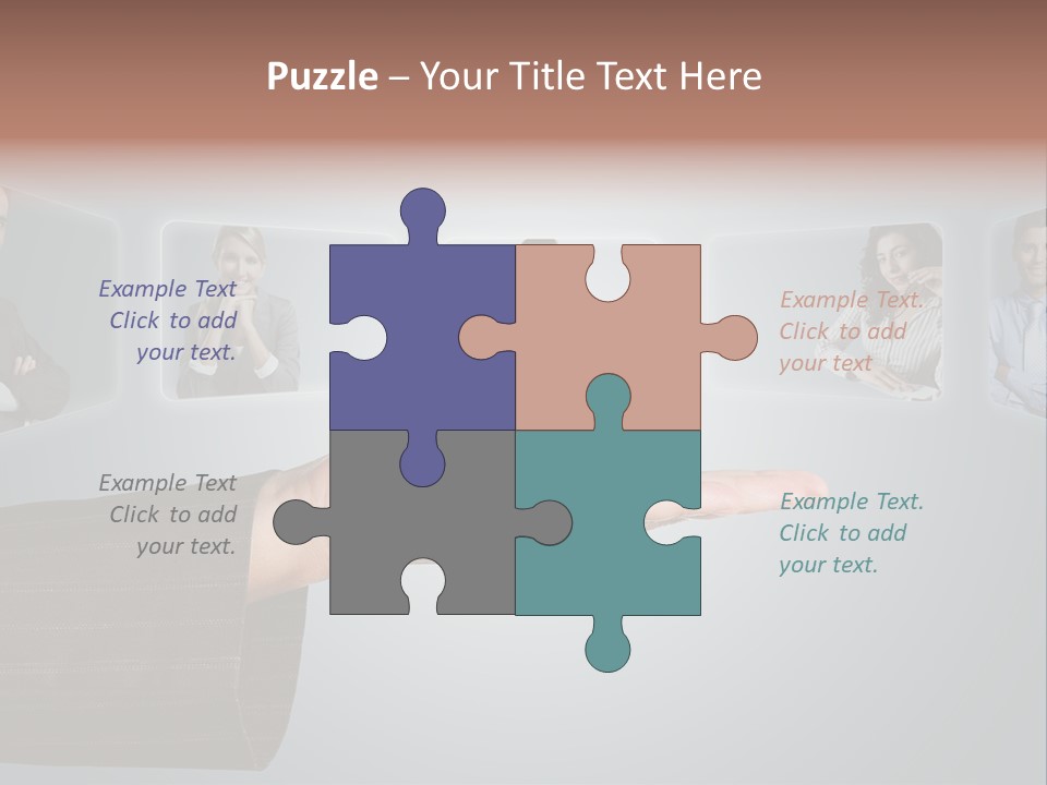 Button Woman Select PowerPoint Template