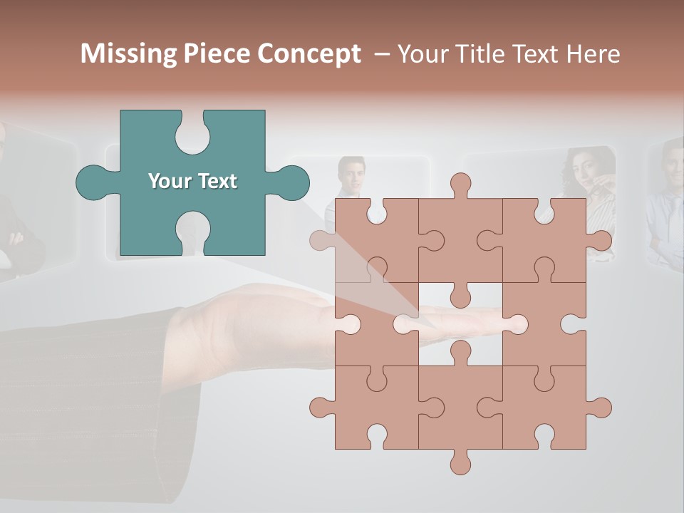 Button Woman Select PowerPoint Template