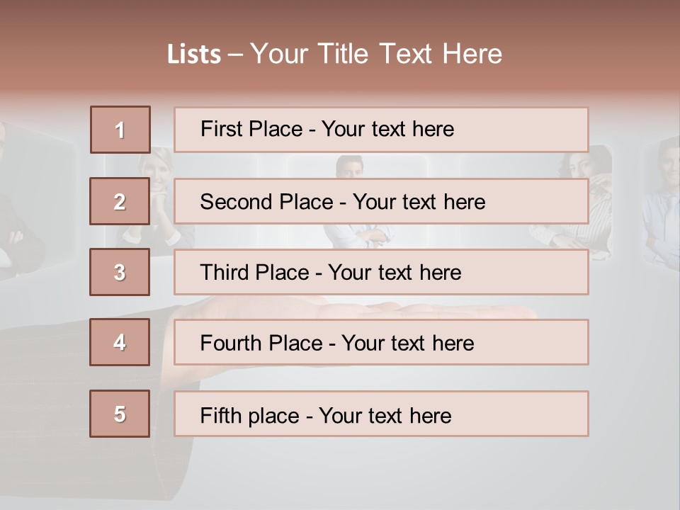 Button Woman Select PowerPoint Template