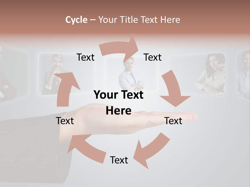 Button Woman Select PowerPoint Template