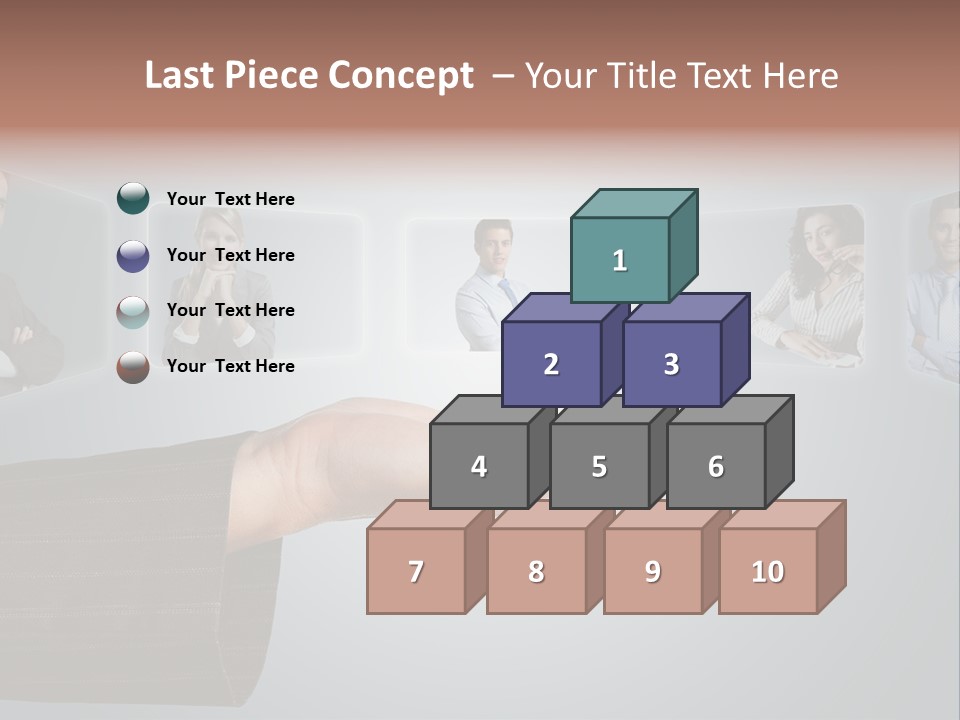 Button Woman Select PowerPoint Template