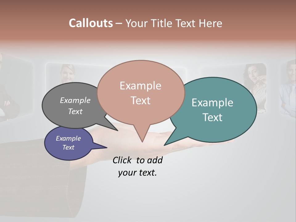 Button Woman Select PowerPoint Template