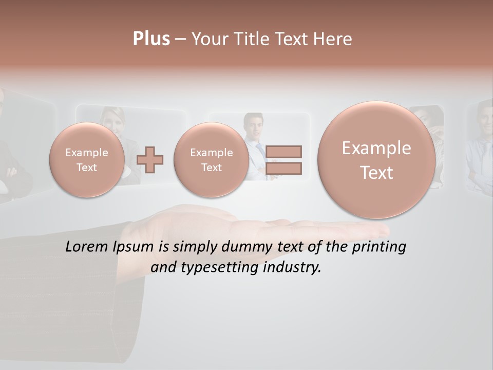 Button Woman Select PowerPoint Template