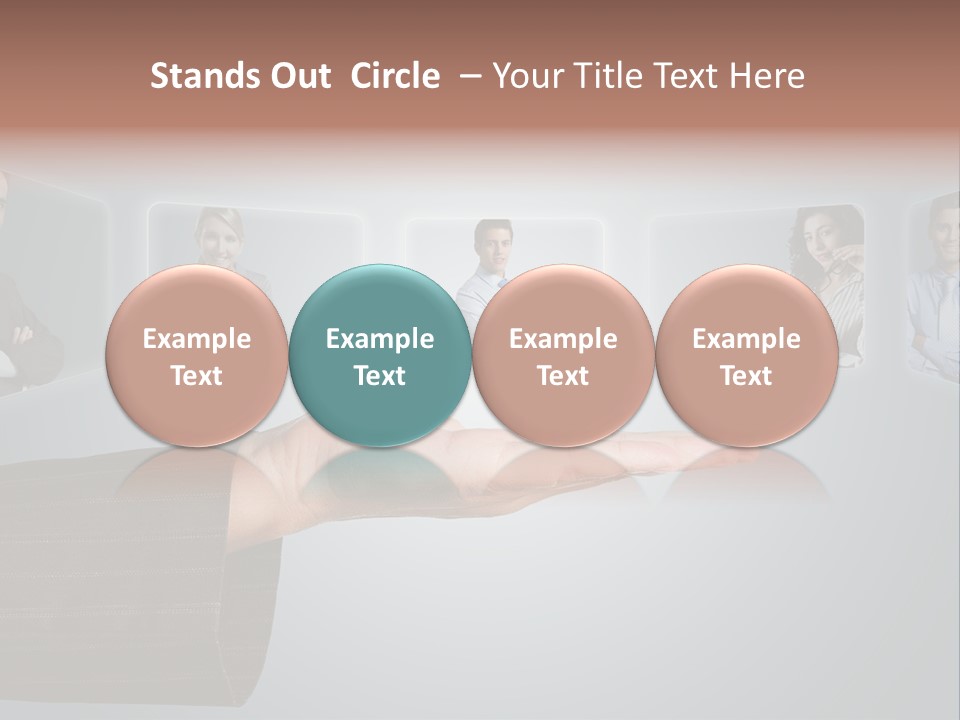 Button Woman Select PowerPoint Template