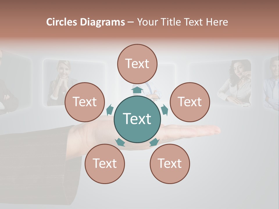 Button Woman Select PowerPoint Template