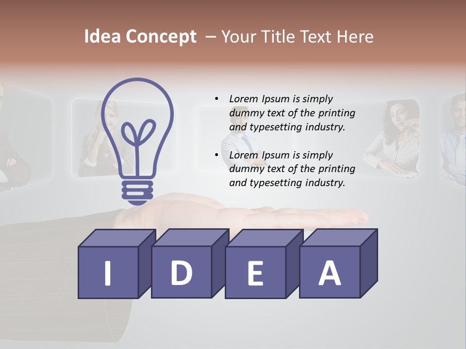 Button Woman Select PowerPoint Template