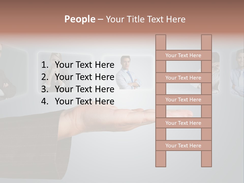 Button Woman Select PowerPoint Template