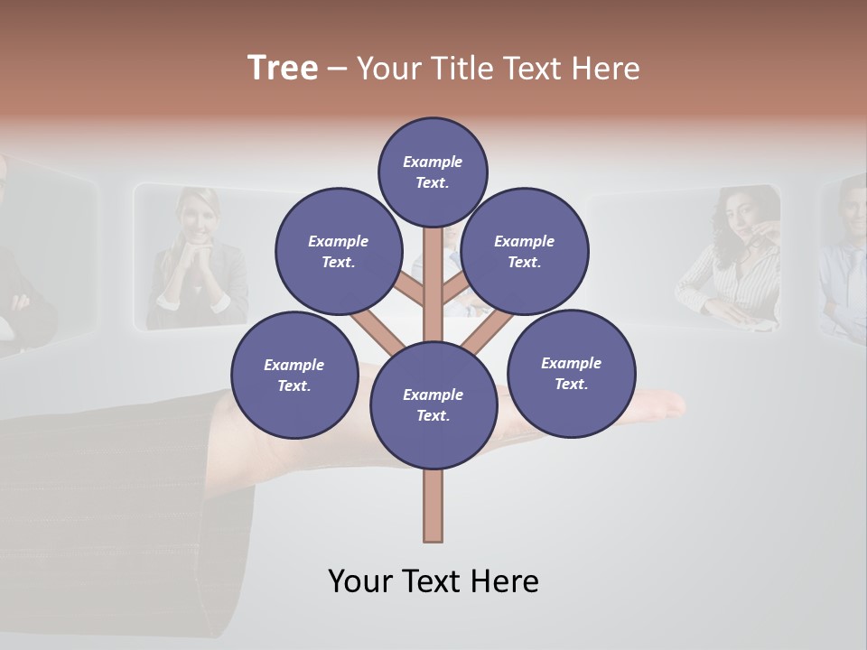 Button Woman Select PowerPoint Template