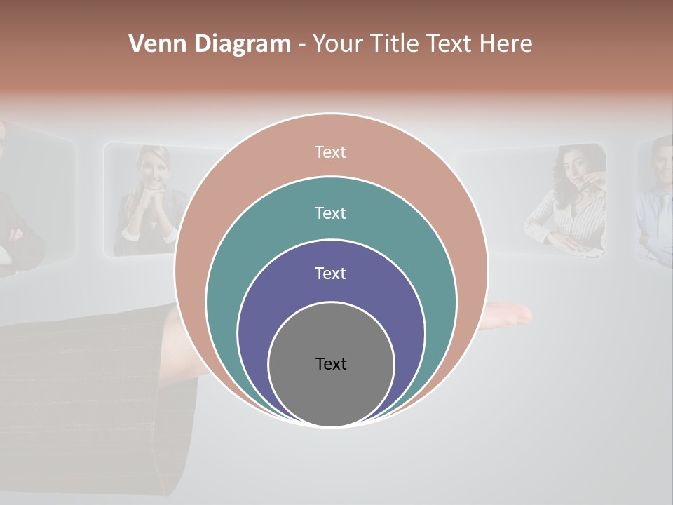 Button Woman Select PowerPoint Template