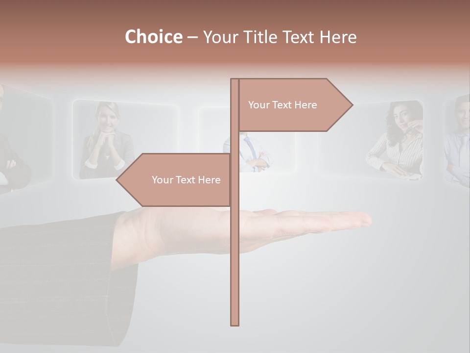 Button Woman Select PowerPoint Template