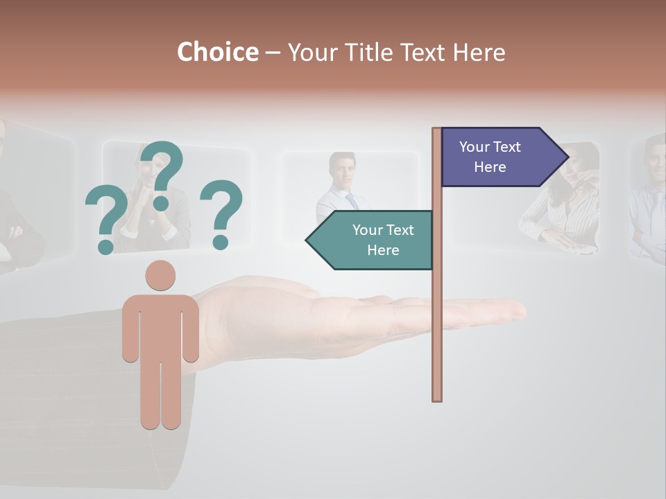 Button Woman Select PowerPoint Template