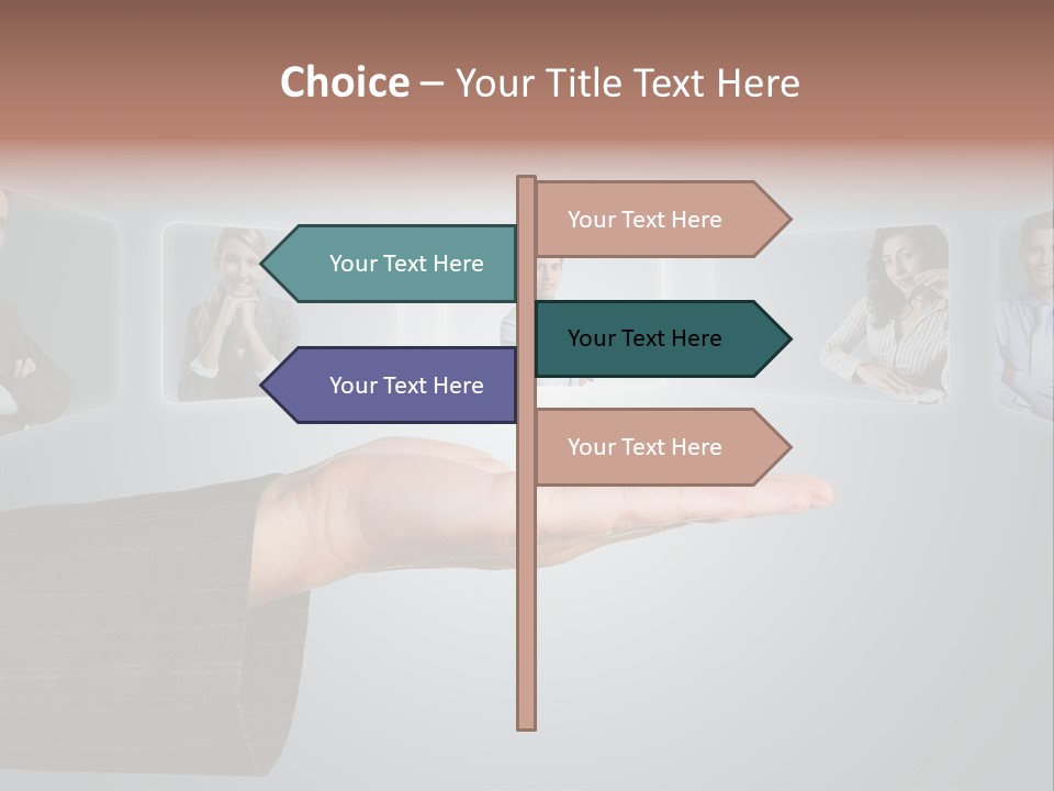 Button Woman Select PowerPoint Template