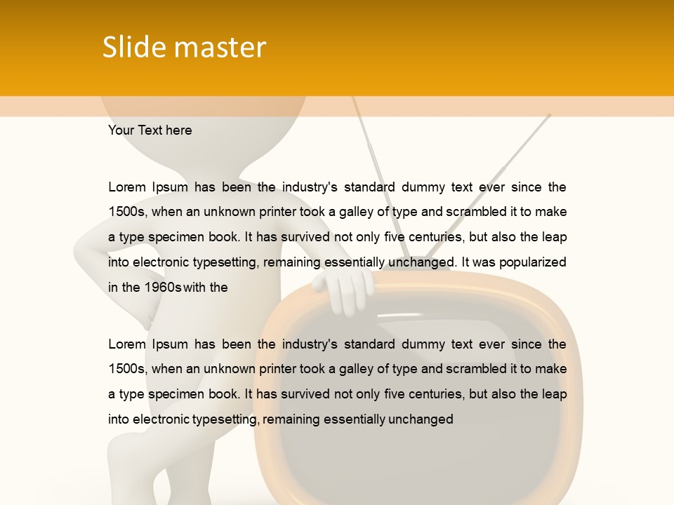 Yellow Shiny Illustration PowerPoint Template