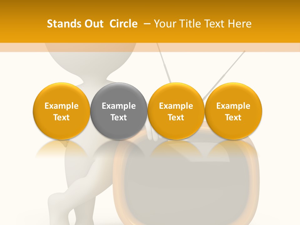 Yellow Shiny Illustration PowerPoint Template