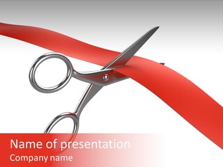 Success Scissors Cut PowerPoint Template