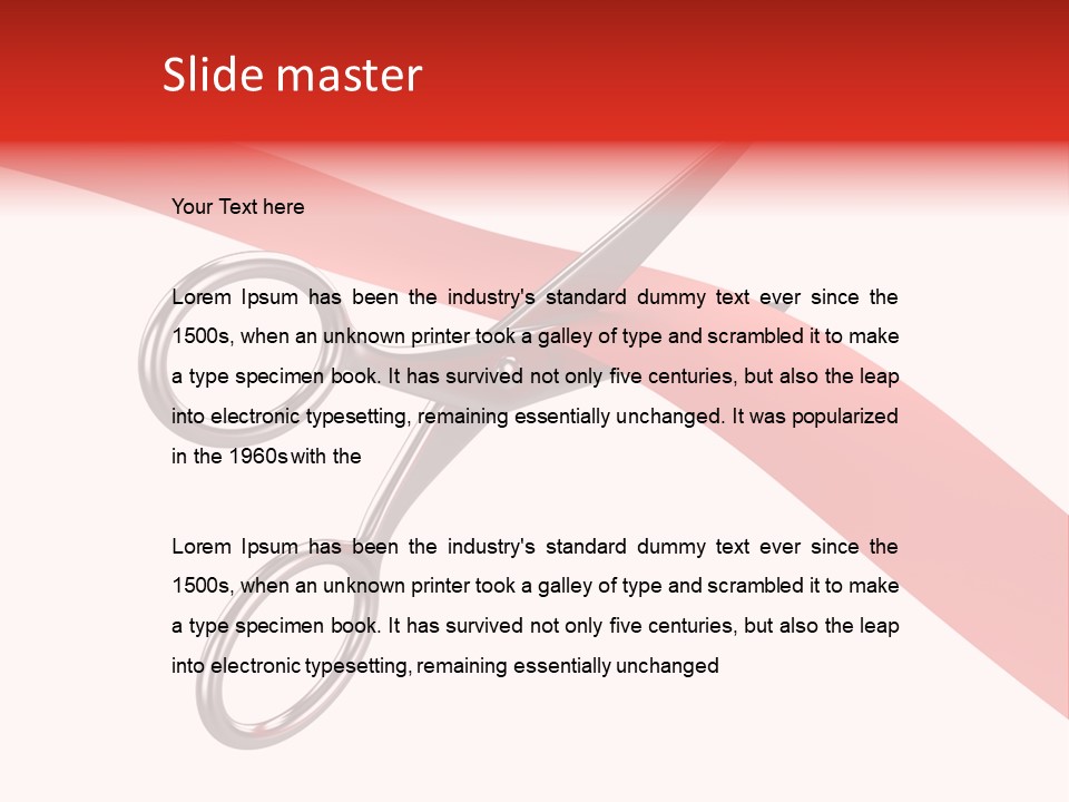 Success Scissors Cut PowerPoint Template