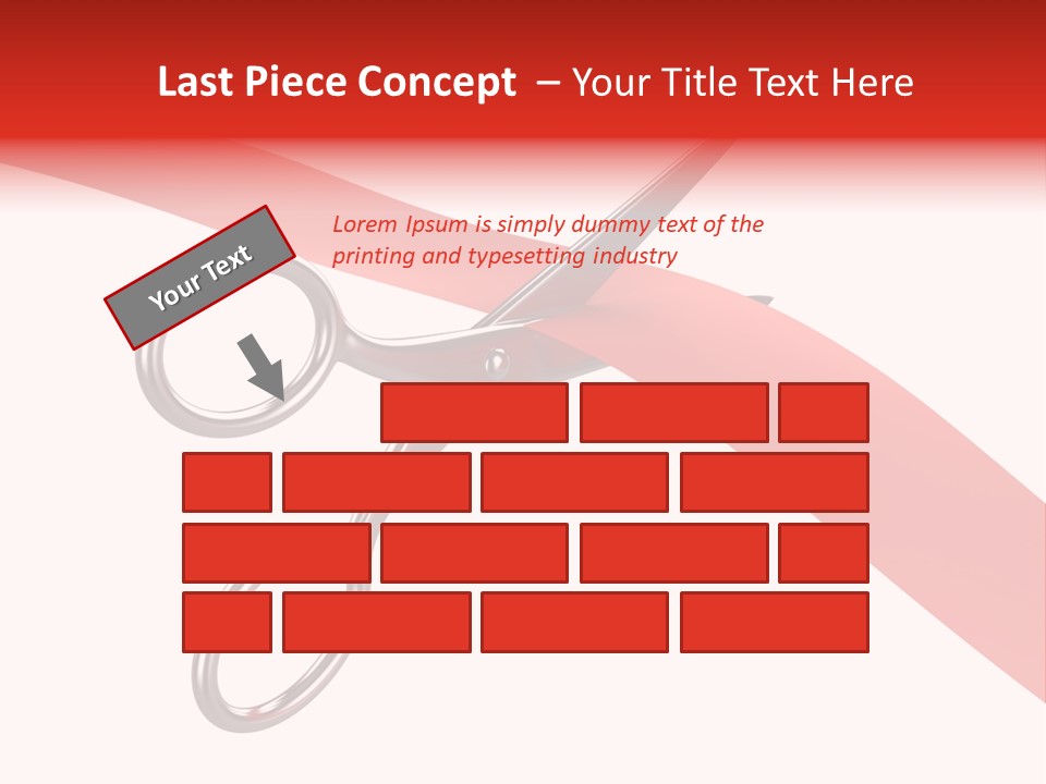 Success Scissors Cut PowerPoint Template