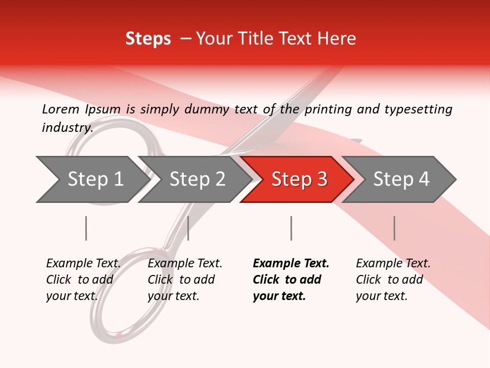 Success Scissors Cut PowerPoint Template
