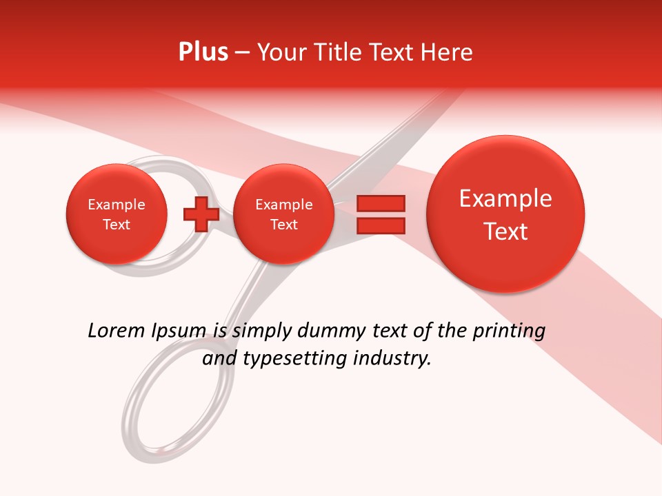 Success Scissors Cut PowerPoint Template