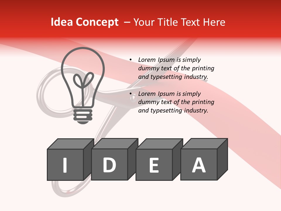 Success Scissors Cut PowerPoint Template