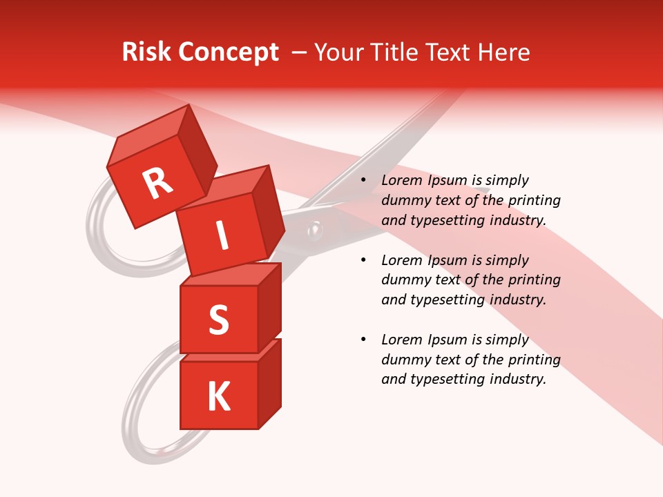 Success Scissors Cut PowerPoint Template