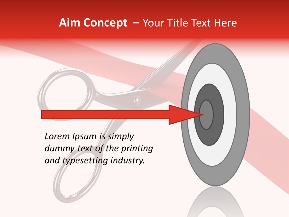 Success Scissors Cut PowerPoint Template