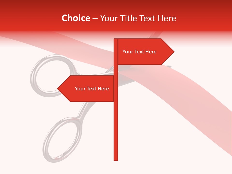 Success Scissors Cut PowerPoint Template
