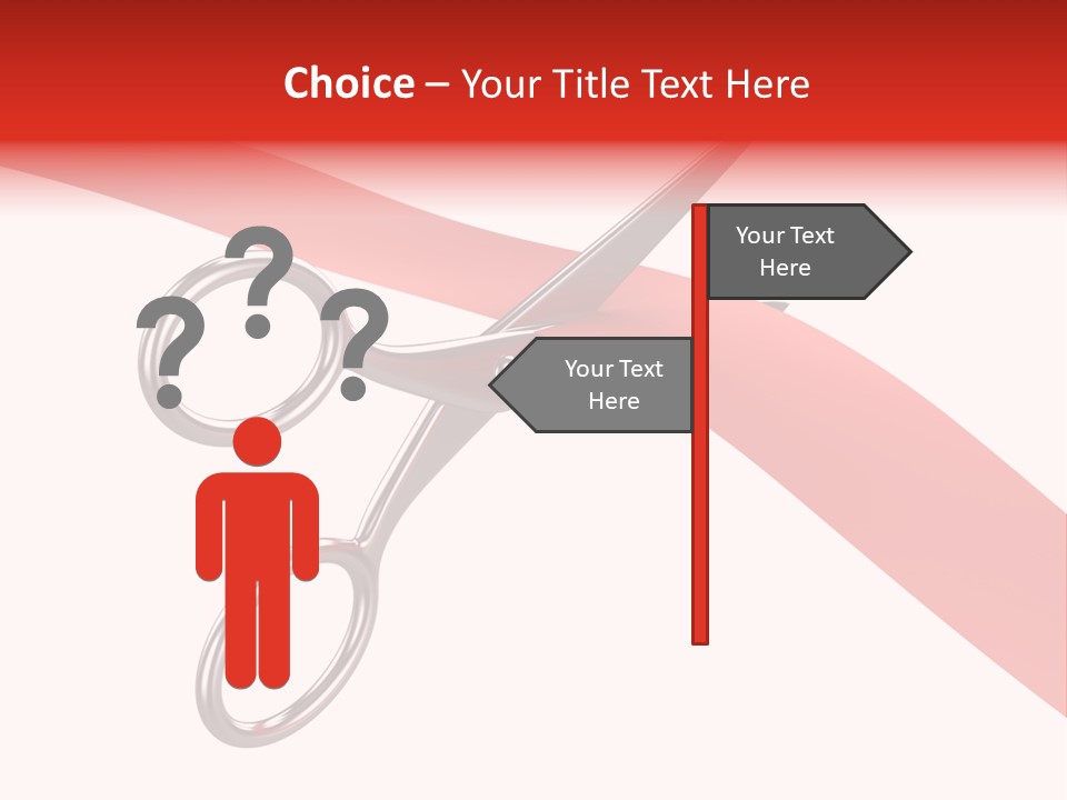 Success Scissors Cut PowerPoint Template