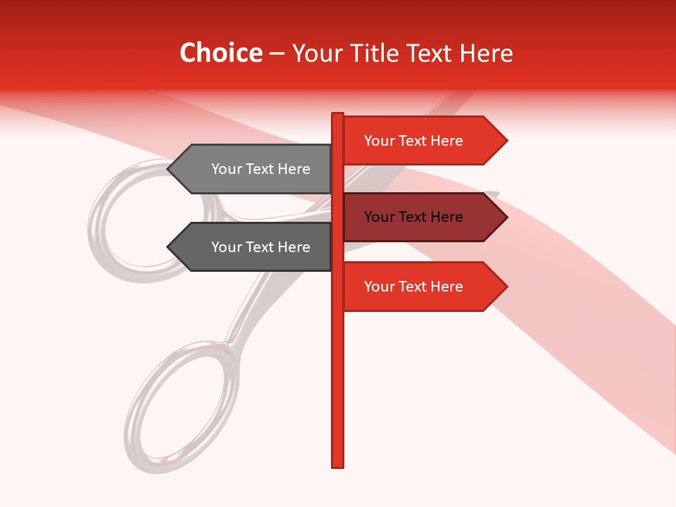 Success Scissors Cut PowerPoint Template