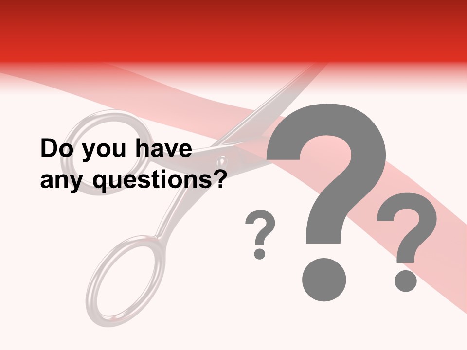 Success Scissors Cut PowerPoint Template