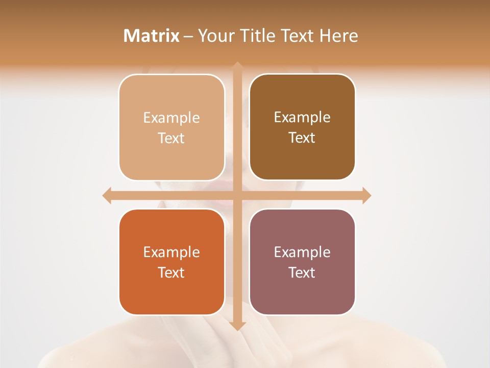 Creams Purity Woman PowerPoint Template