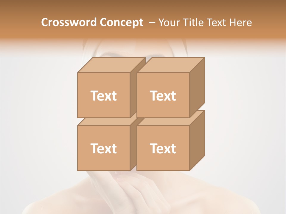 Creams Purity Woman PowerPoint Template